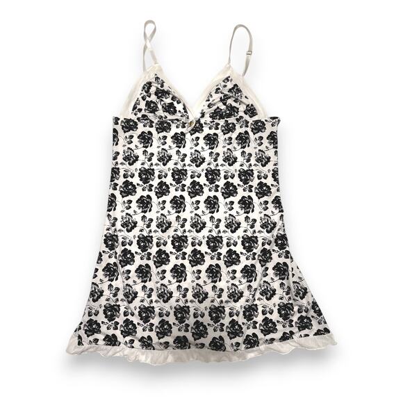 Jessica Simpson Elegant Floral Slip Dress with Lace Trim Size Medium - Picture 1 of 9
